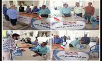 حضور رئیس و کارکنان مرکز ابرکوه در مراسم میز خدمت نماز جمعه